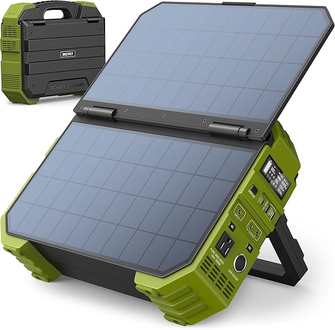Built-in Solar Panel| 614WH/192,000mAh LiFePO4 Battery